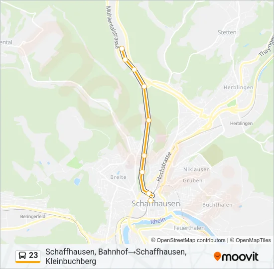 23 Bus Line Map