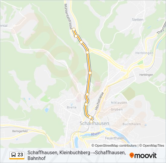 23 Bus Line Map