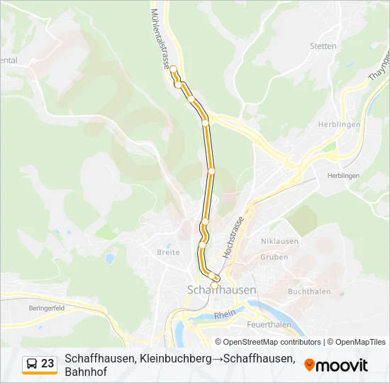 23 Bus Line Map