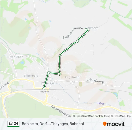 24 Bus Line Map