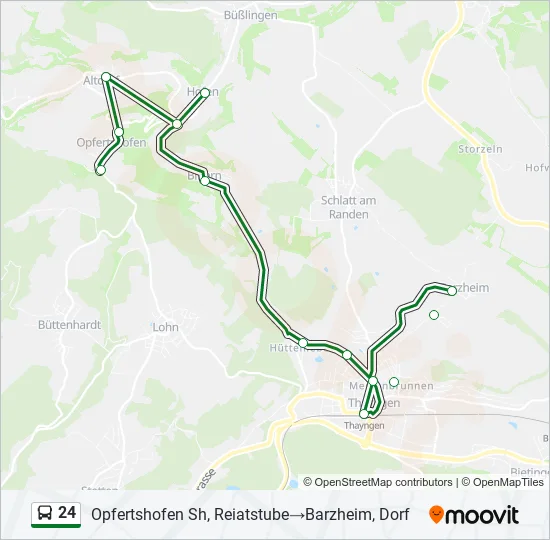 24 Bus Line Map