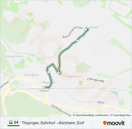 24 Bus Line Map