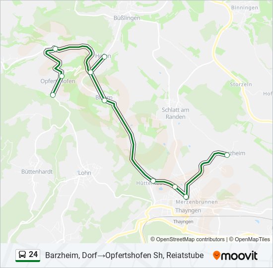 24 Bus Line Map