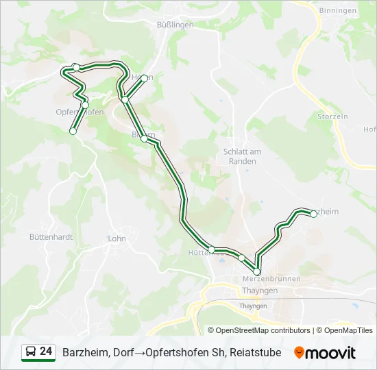 24 Bus Line Map