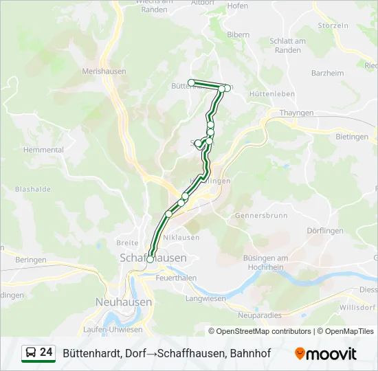 24 Bus Line Map