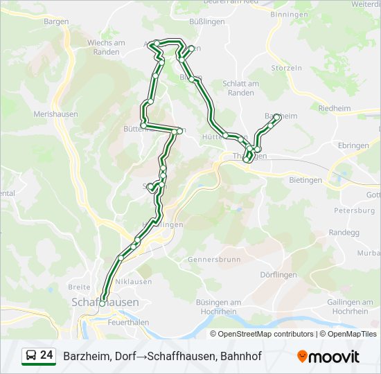 24 Bus Line Map