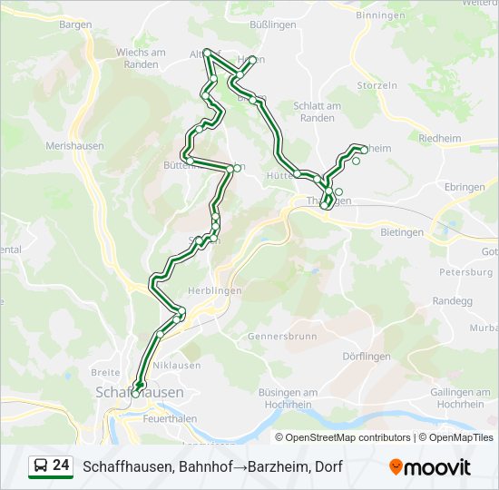 24 Bus Line Map