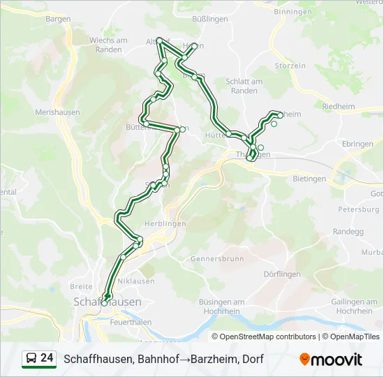 24 Bus Line Map
