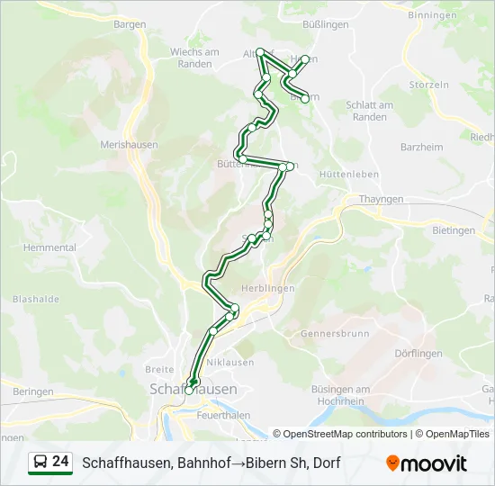 24 Bus Line Map