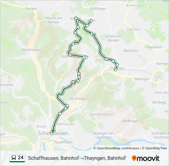 24 Bus Line Map