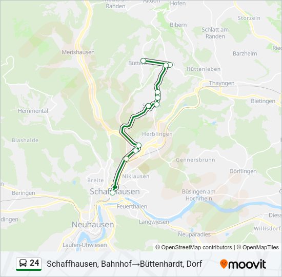 24 Bus Line Map