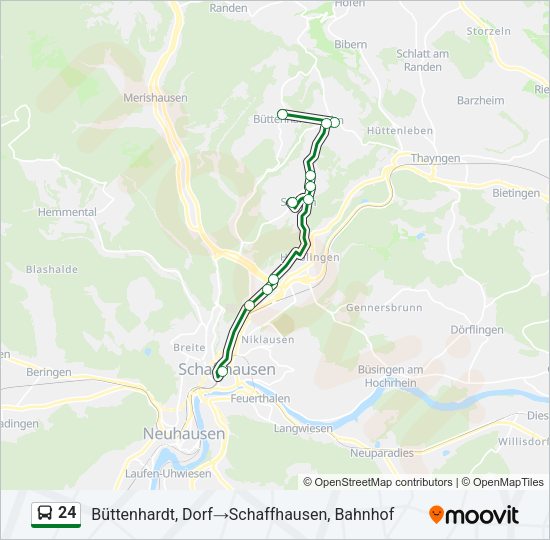 24 Bus Line Map