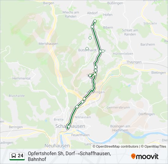 24 Bus Line Map