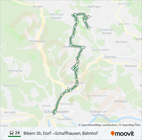 24 Bus Line Map