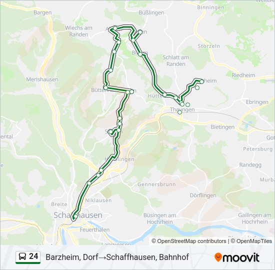 24 Bus Line Map