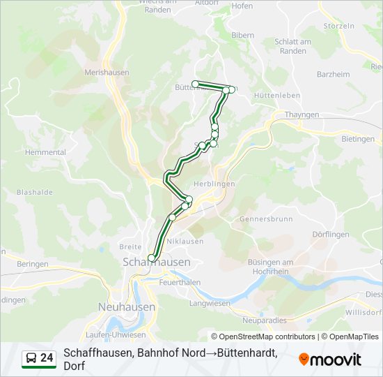 24 Bus Line Map