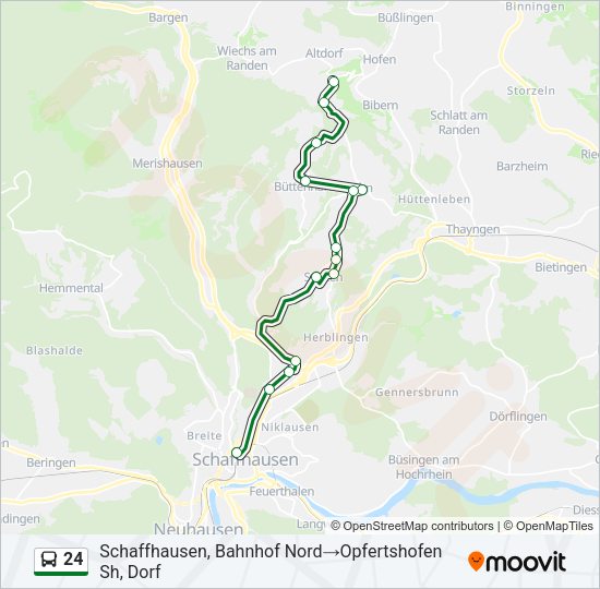 24 Bus Line Map