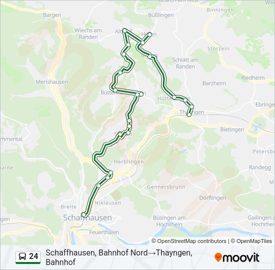24 Bus Line Map