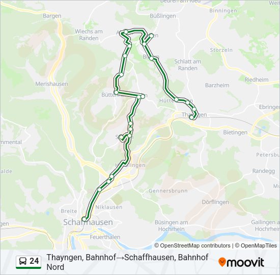 24 Bus Line Map