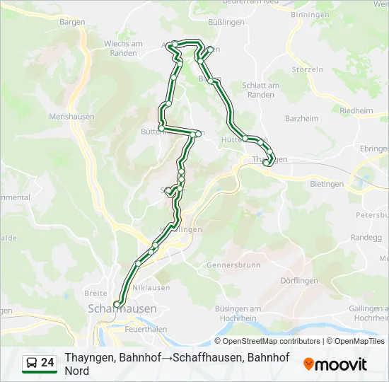 Plan de la ligne 24 de 