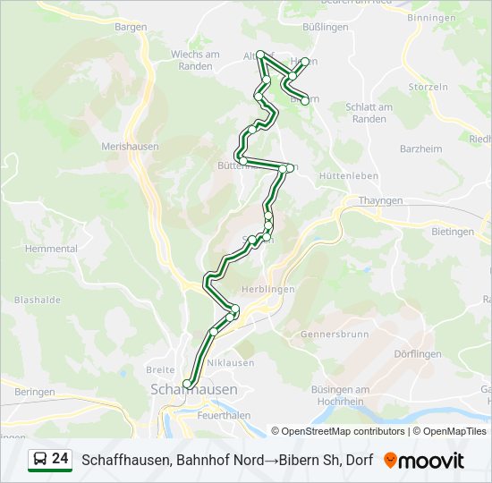 24 Bus Line Map