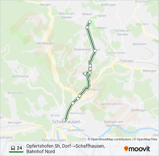 24 Bus Line Map