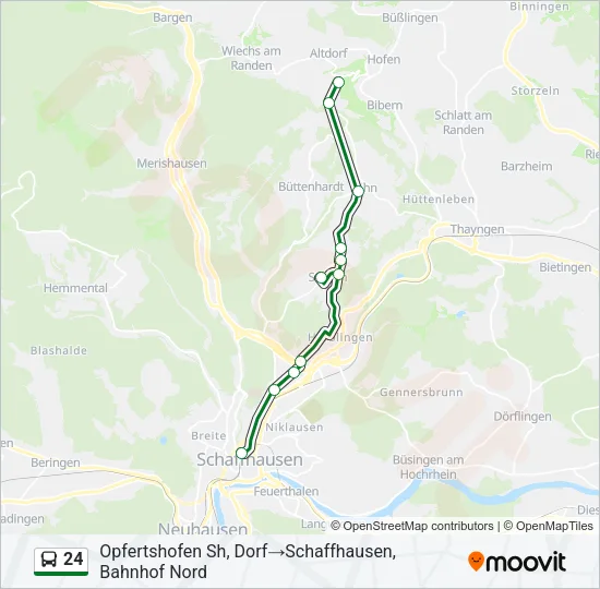 Plan de la ligne 24 de 
