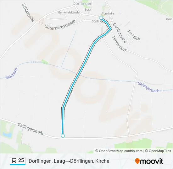 25 Bus Line Map
