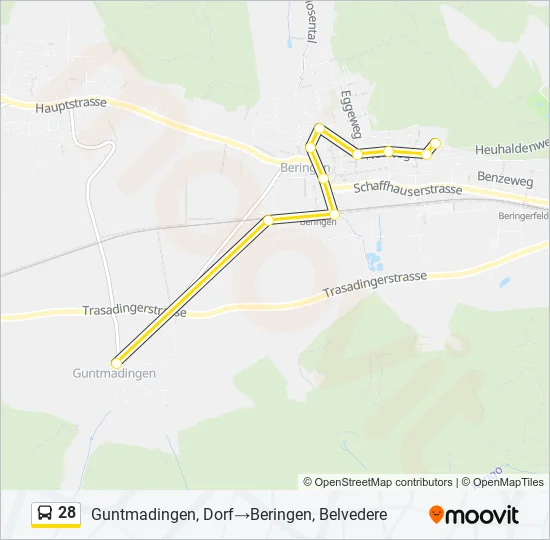 28 Bus Line Map