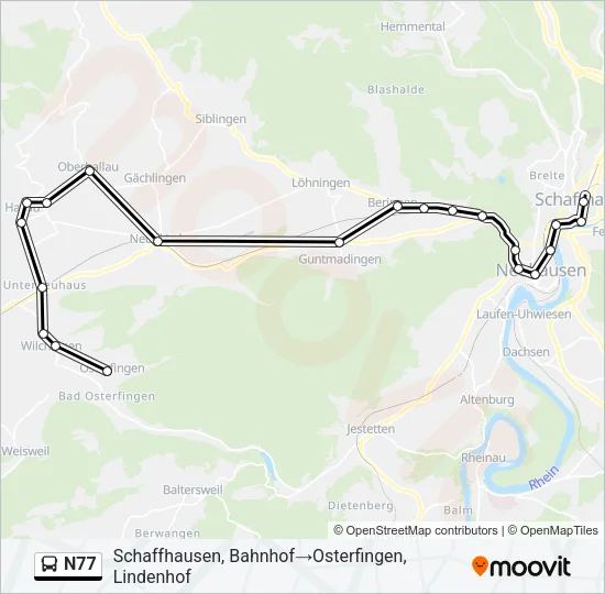 N77  Line Map