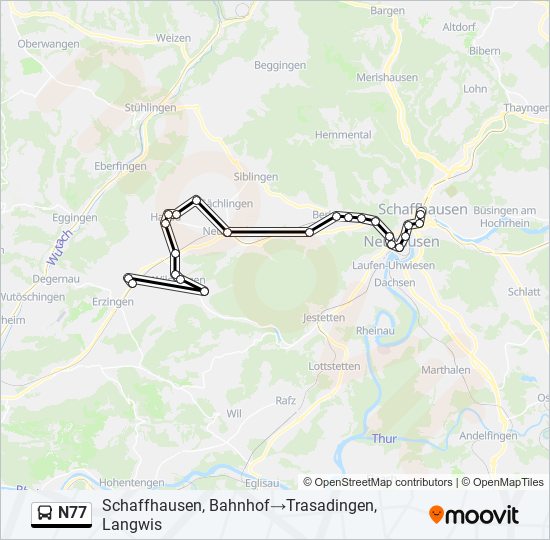 N77  Line Map