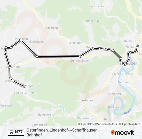 N77  Line Map