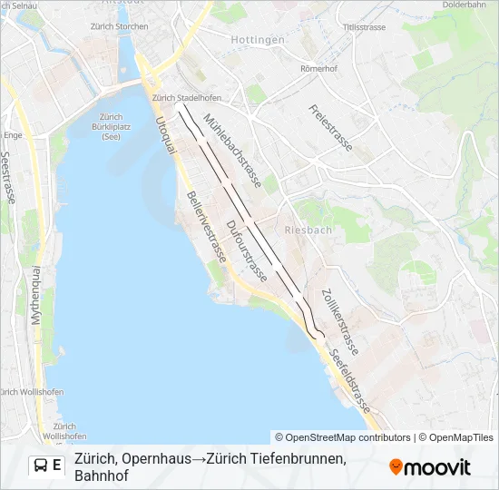 E Bus Line Map