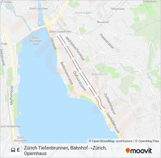 E Bus Line Map