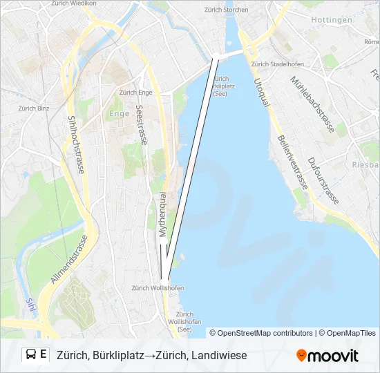 E Bus Line Map