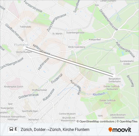E Bus Line Map