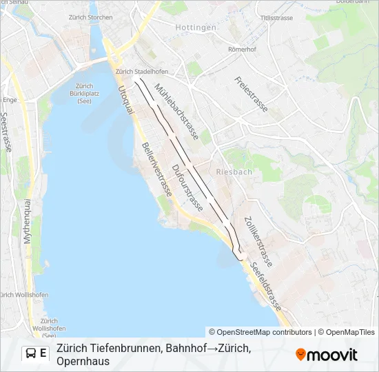 E Bus Line Map