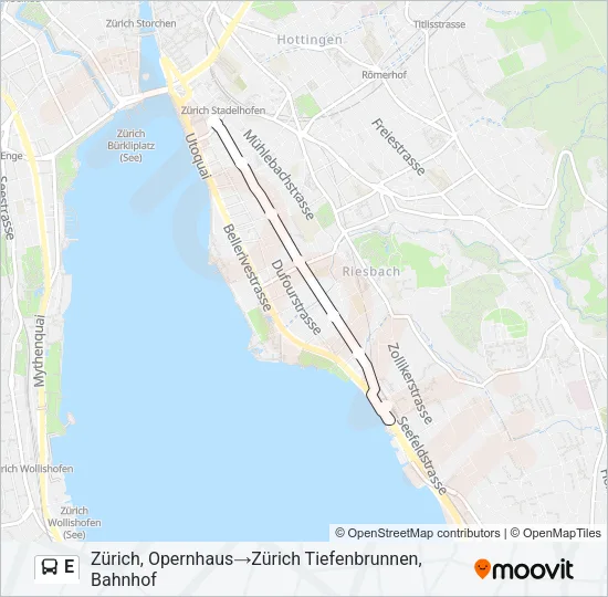 E Bus Line Map