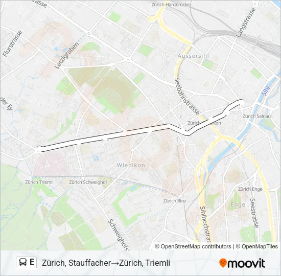 E Bus Line Map