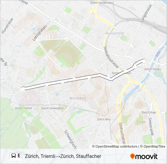 E Bus Line Map