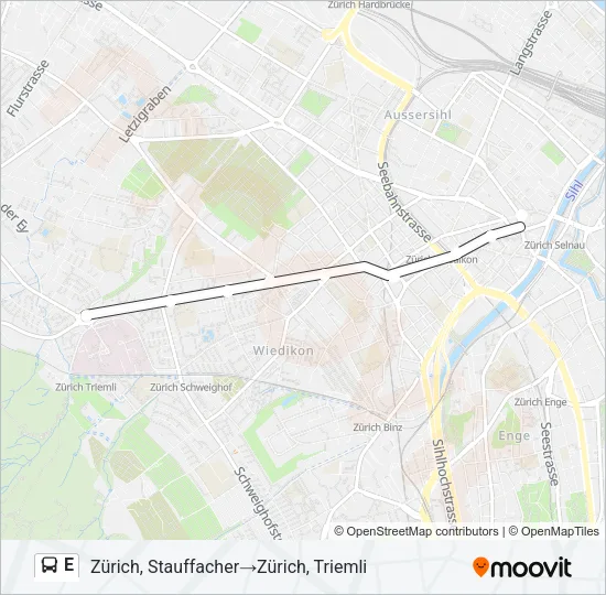 E Bus Line Map