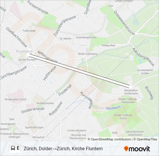 E Bus Line Map