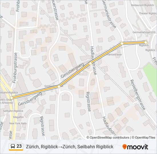 23 bus Line Map