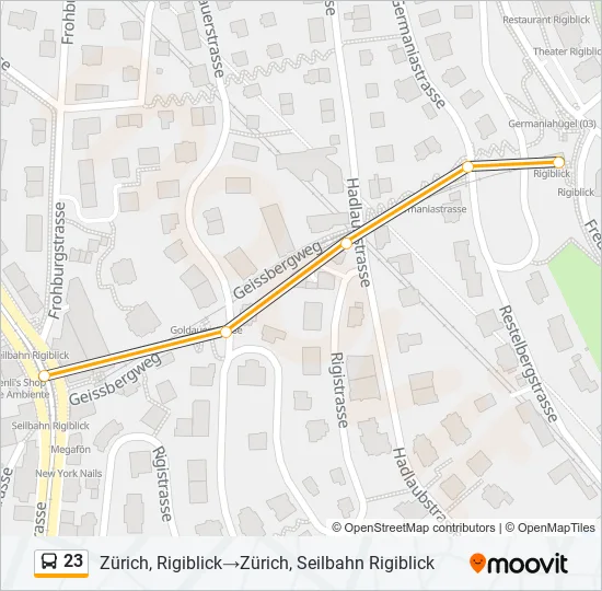 23 Bus Line Map