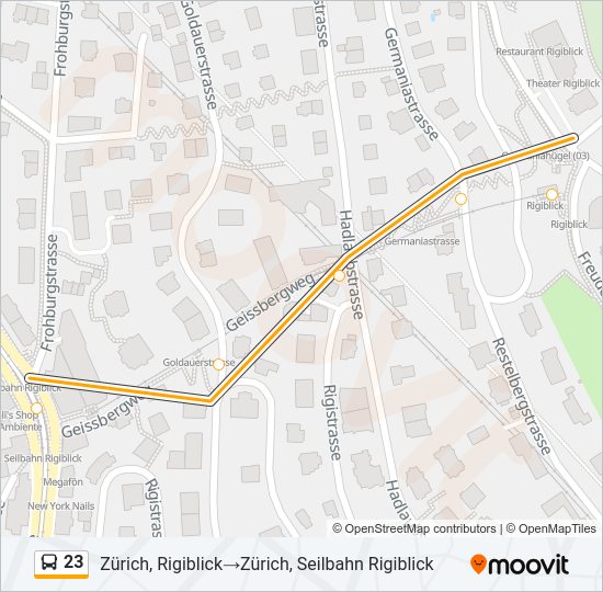 23 Bus Line Map