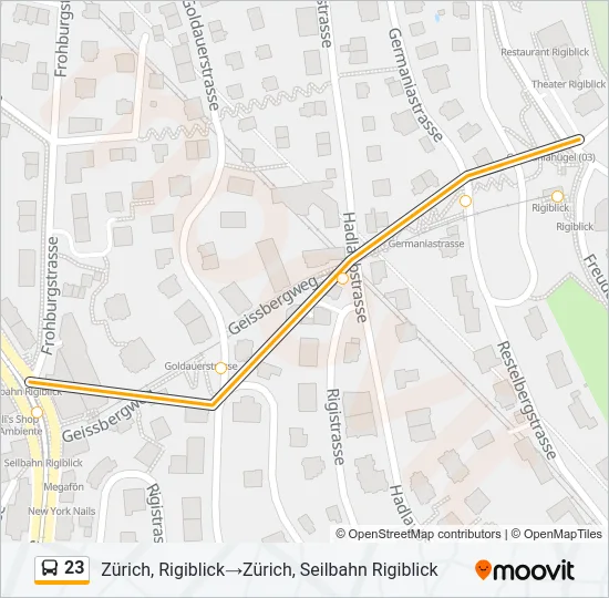 23 Bus Line Map