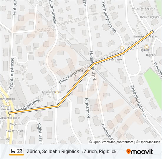 23 Bus Line Map