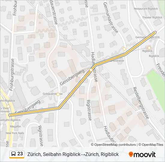 23 Bus Line Map