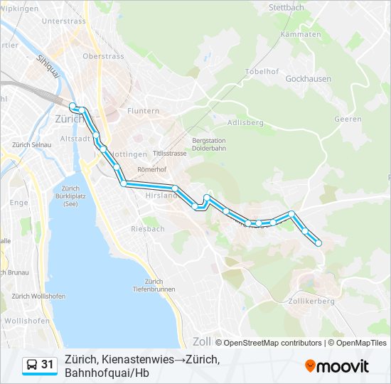 31 bus Line Map