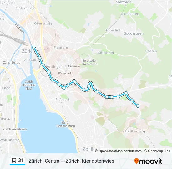 31 Bus Line Map